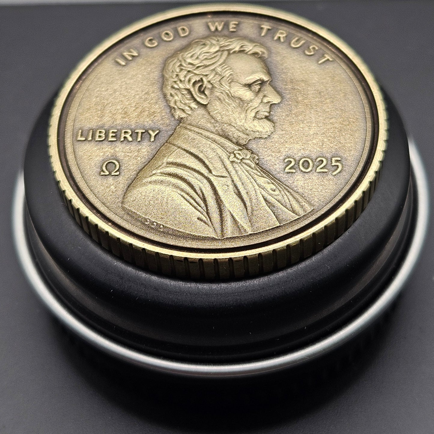 LASER ENGRAVED BRASS COIN PENNY( FRONT AND BACK)